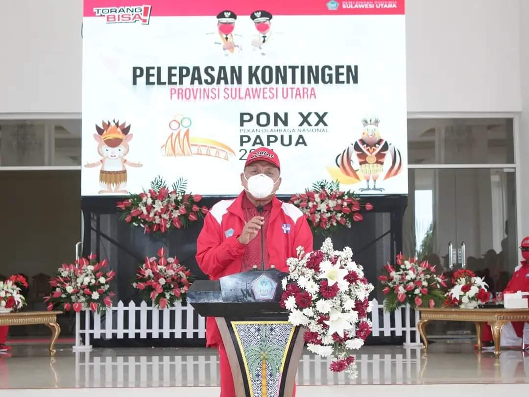 Pon Xx Papua 2021 Gubernur Od Lepas 169 Atlet Dan Official Sulut 6549